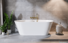 Besco Deeva 150x75 cm wanna wolnostojąca + syfon Grafitowy Gun Metal #WWA-150-DGM